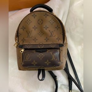 Authentic Louis Vuitton Palm Springs mini reverse monogram backpack